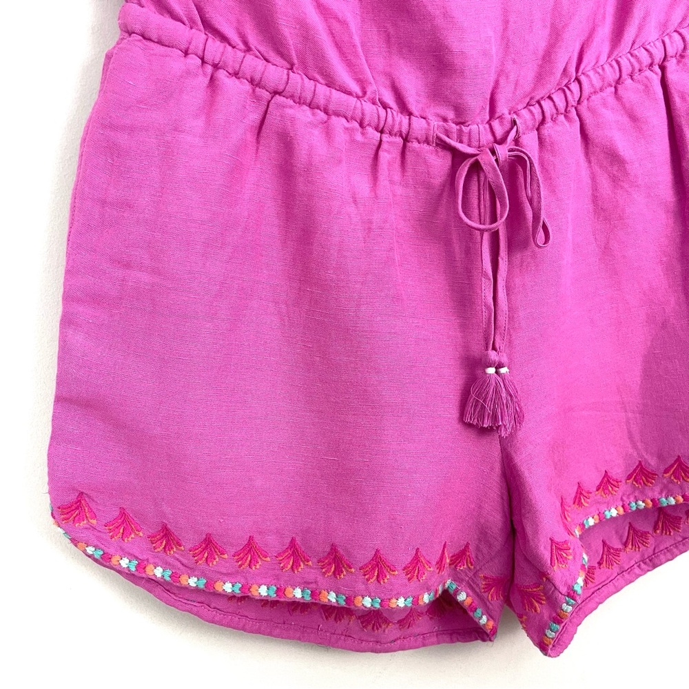 Vineyard Vines Strapless Ruffle Embroidered Romper - Picture 5 of 10